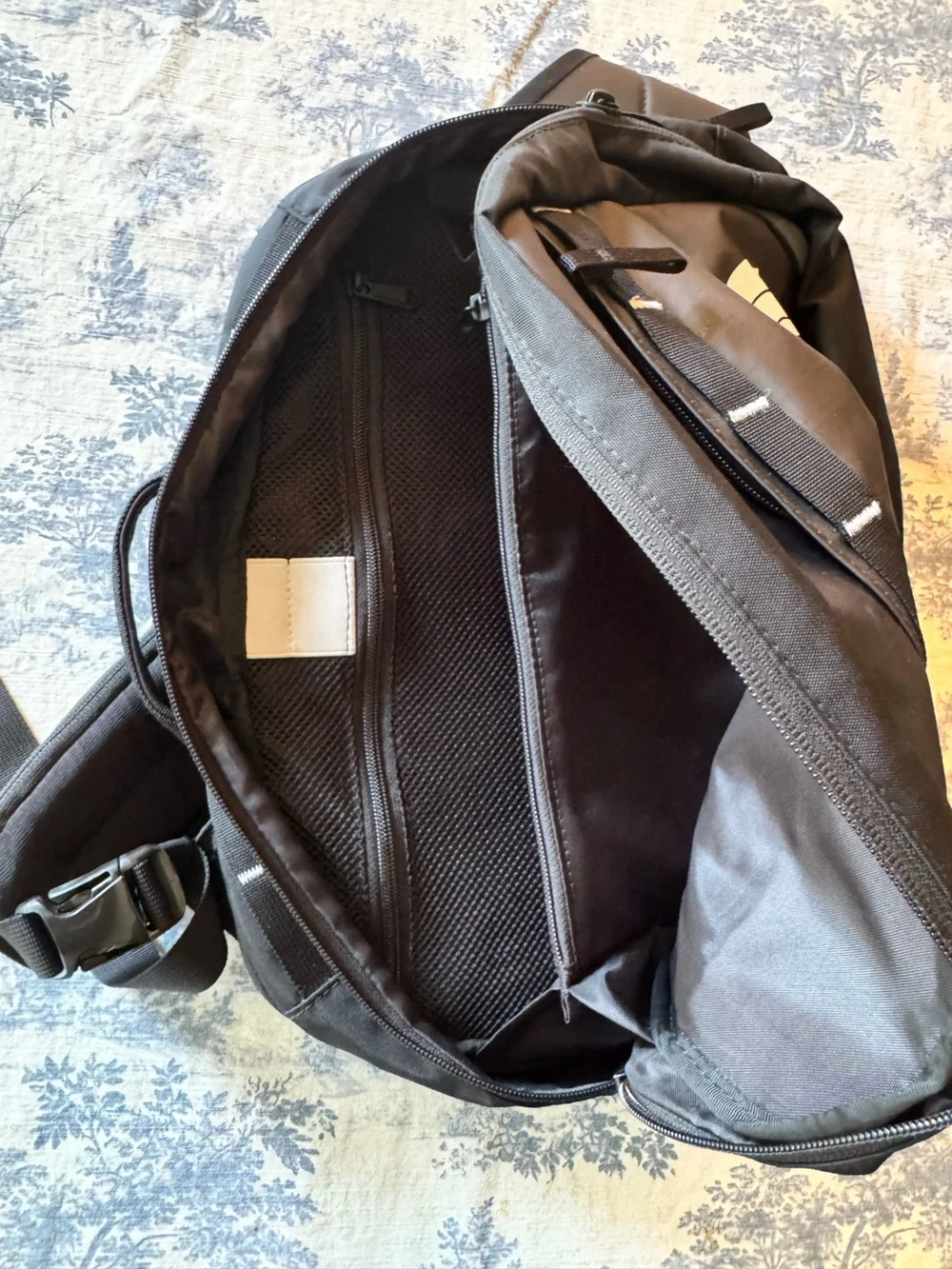 The North Face Black Men's Belt Sling Bag with White Logo